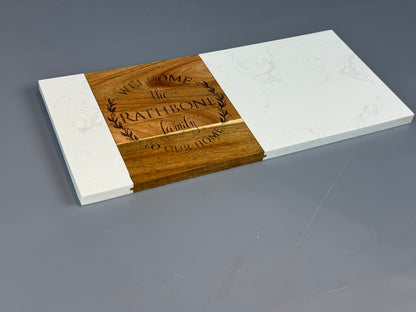 Custom Engraved Acacia Wood/Marble Charcuterie Board (Closing GIft)