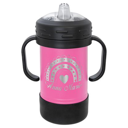 10oz Engraved Sippy Cup - Add Your Logo or Design - Bulk Discount Available