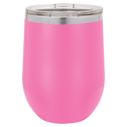 12oz Engraved Wine Tumbler - Add Your Logo or Design - Bulk Discount Available