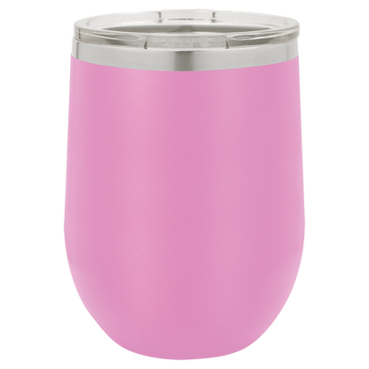 12oz Engraved Wine Tumbler - Add Your Logo or Design - Bulk Discount Available