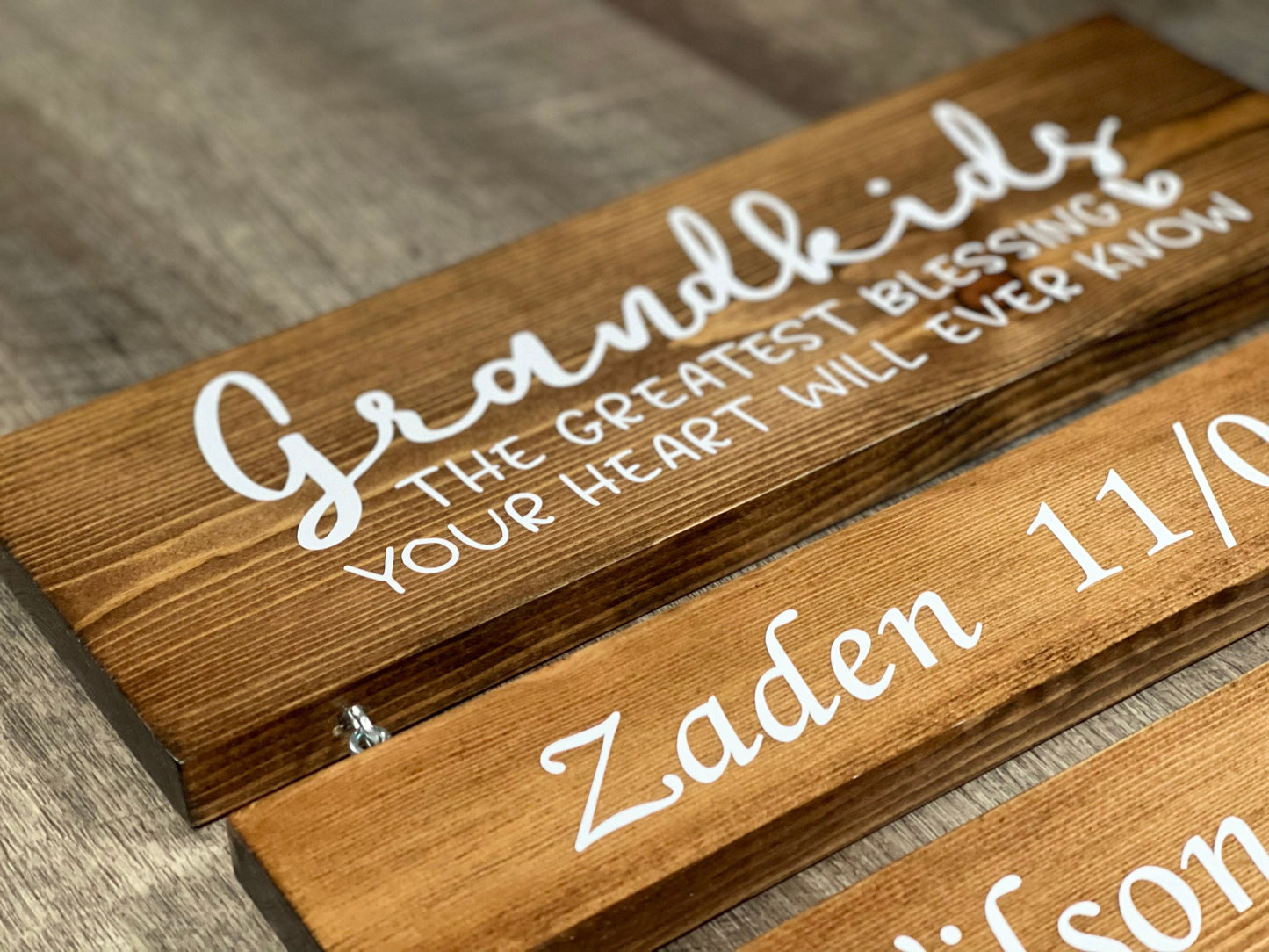 Grandparents Sign - Grandkids The Greatest Blessing Your Heart Will Ever Know - Custom Family Sign, Mother’s Day Gift, Gift For Grandma