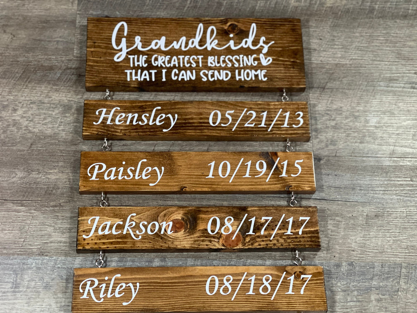 Grandparents Sign - Grandkids The Greatest Blessing I Can Send Home - Custom Family Sign, Gift For Grandma