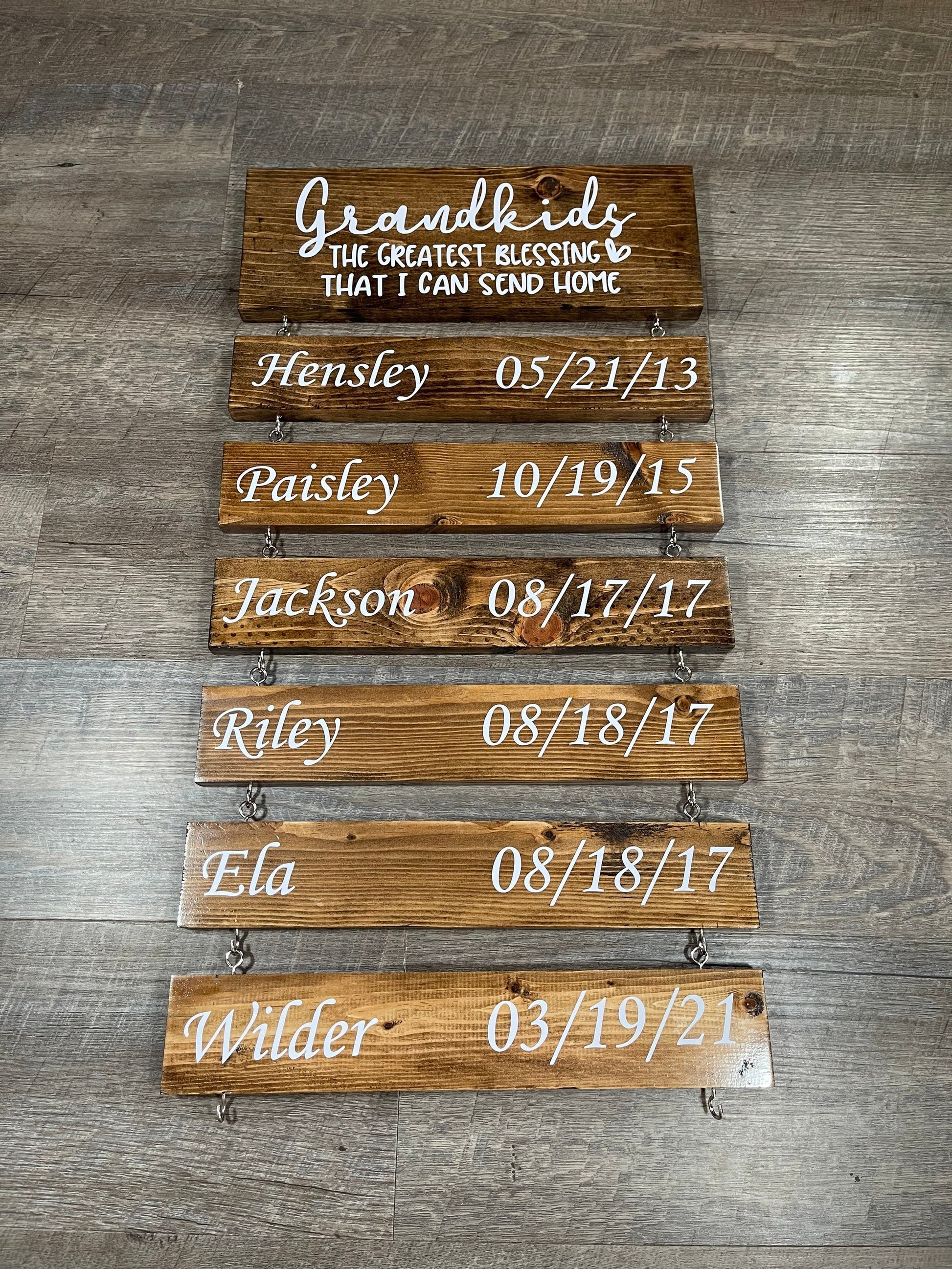 Grandparents Sign - Grandkids The Greatest Blessing I Can Send Home - Custom Family Sign, Gift For Grandma