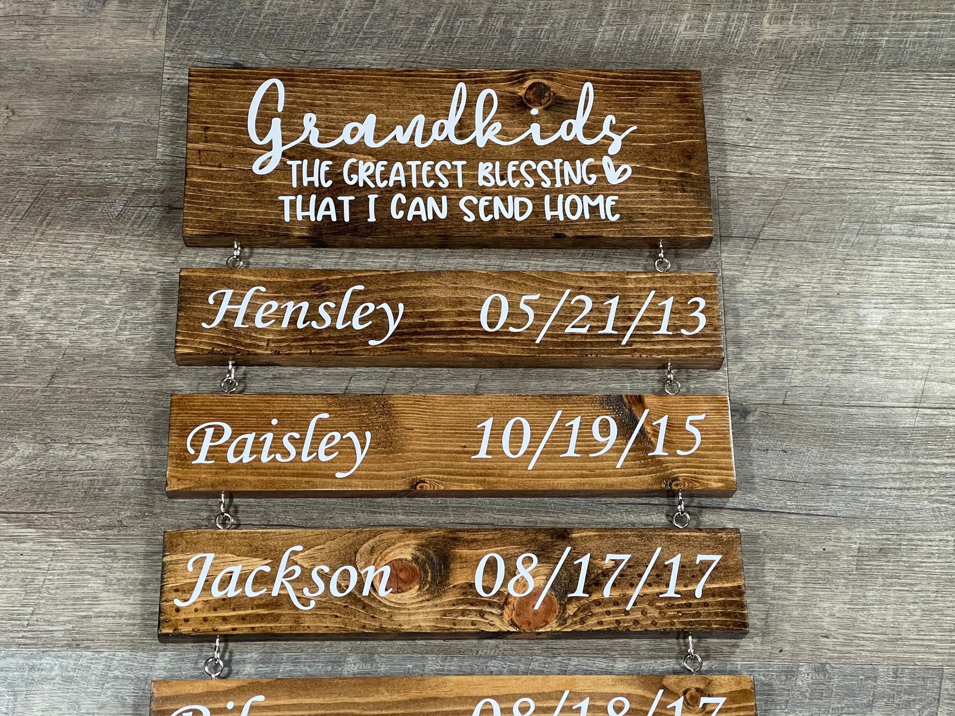 Grandparents Sign - Grandkids The Greatest Blessing I Can Send Home - Custom Family Sign, Gift For Grandma