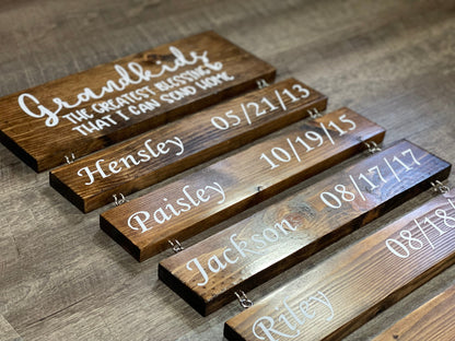 Grandparents Sign - Grandkids The Greatest Blessing I Can Send Home - Custom Family Sign, Gift For Grandma