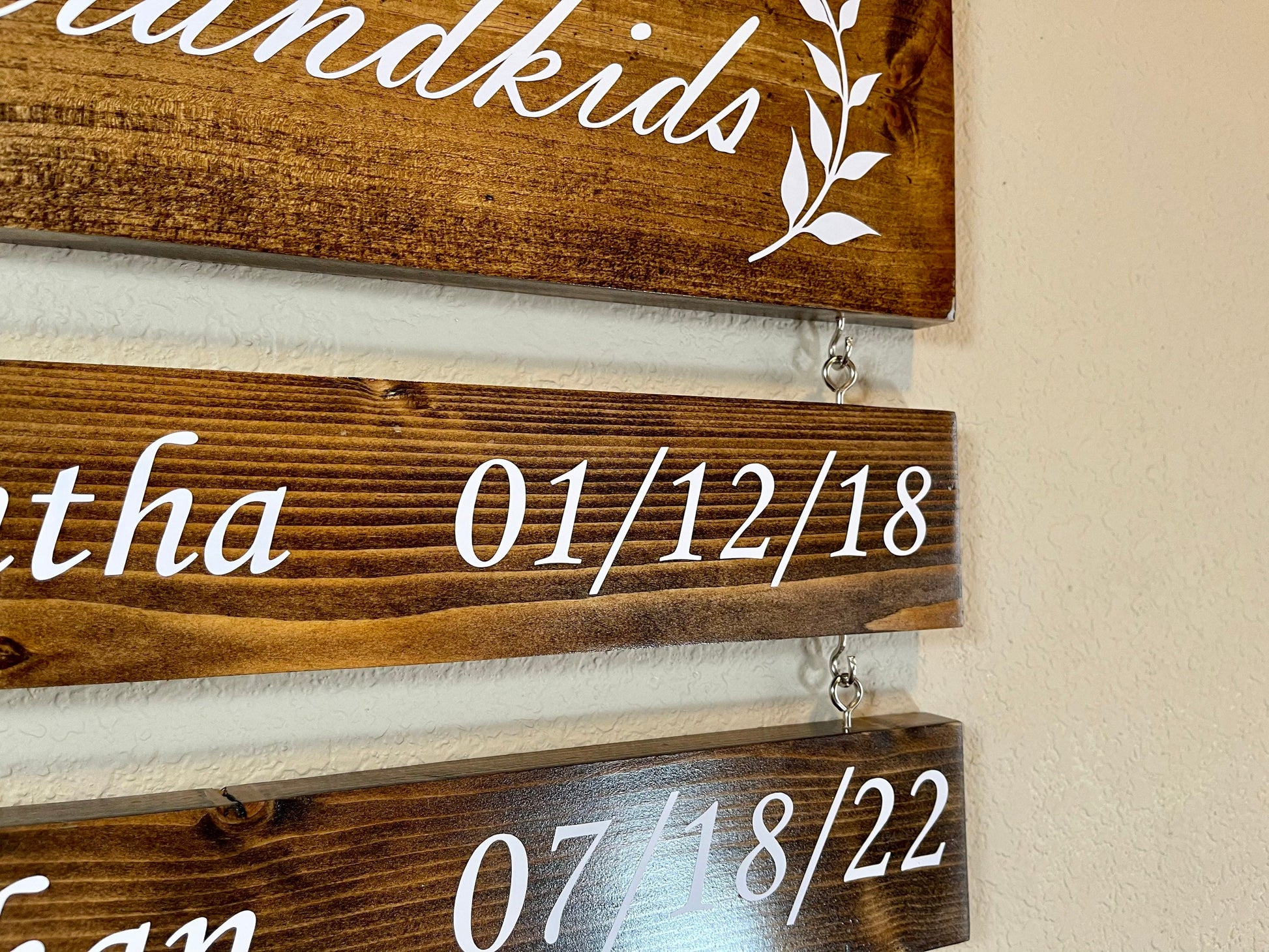 Personalized Grandchildren Sign with Names, I Love My Grandkids Wood Sign, Custom Grandchild Name Plaque, Gift For Grandma