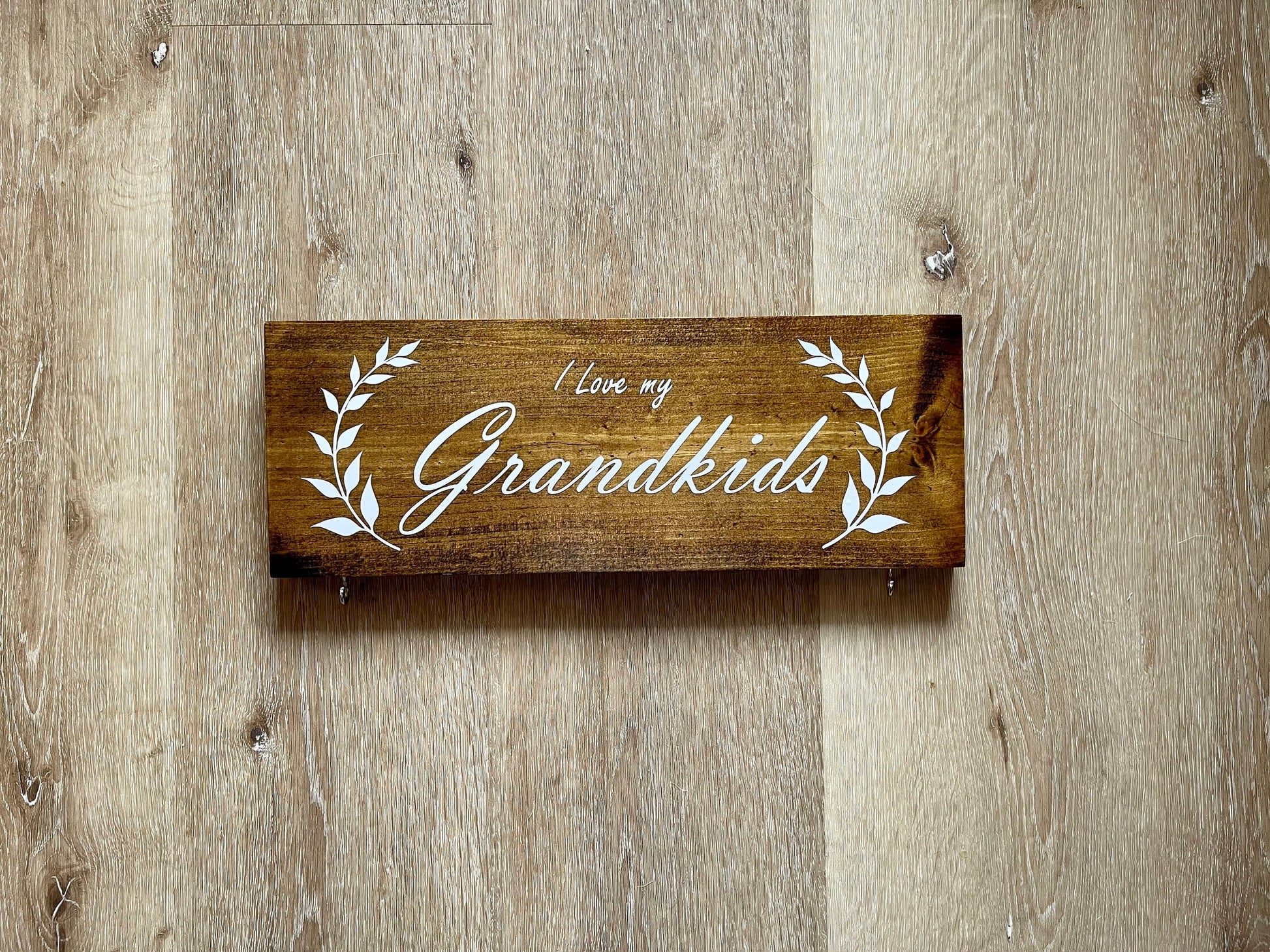 Personalized Grandchildren Sign with Names, I Love My Grandkids Wood Sign, Custom Grandchild Name Plaque, Gift For Grandma