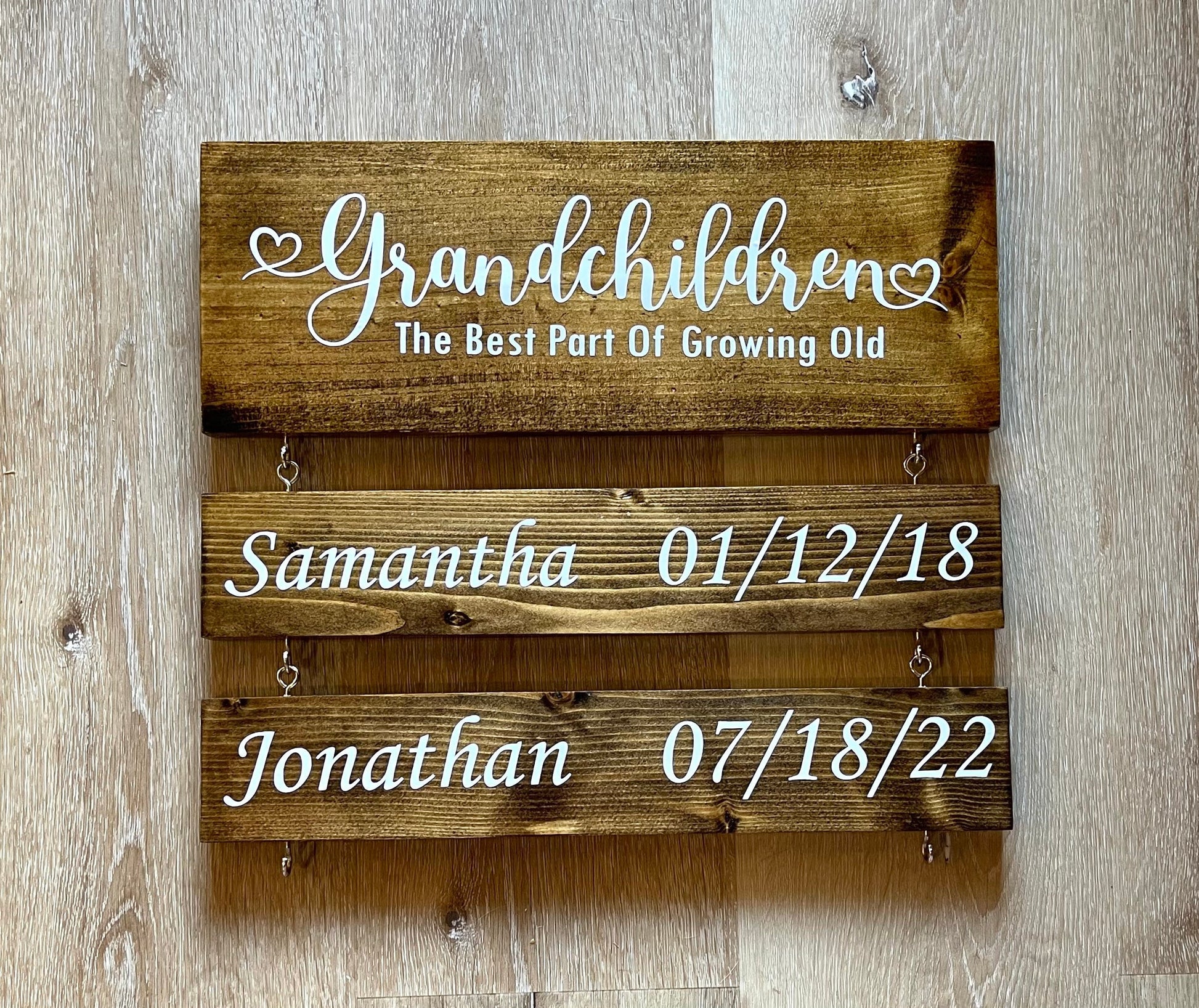 Grandparents Sign - Grandchildren The Best Part of Growing Old - Custom Family Sign - Christmas Gift - Birthday Gift, Gift For Grandma