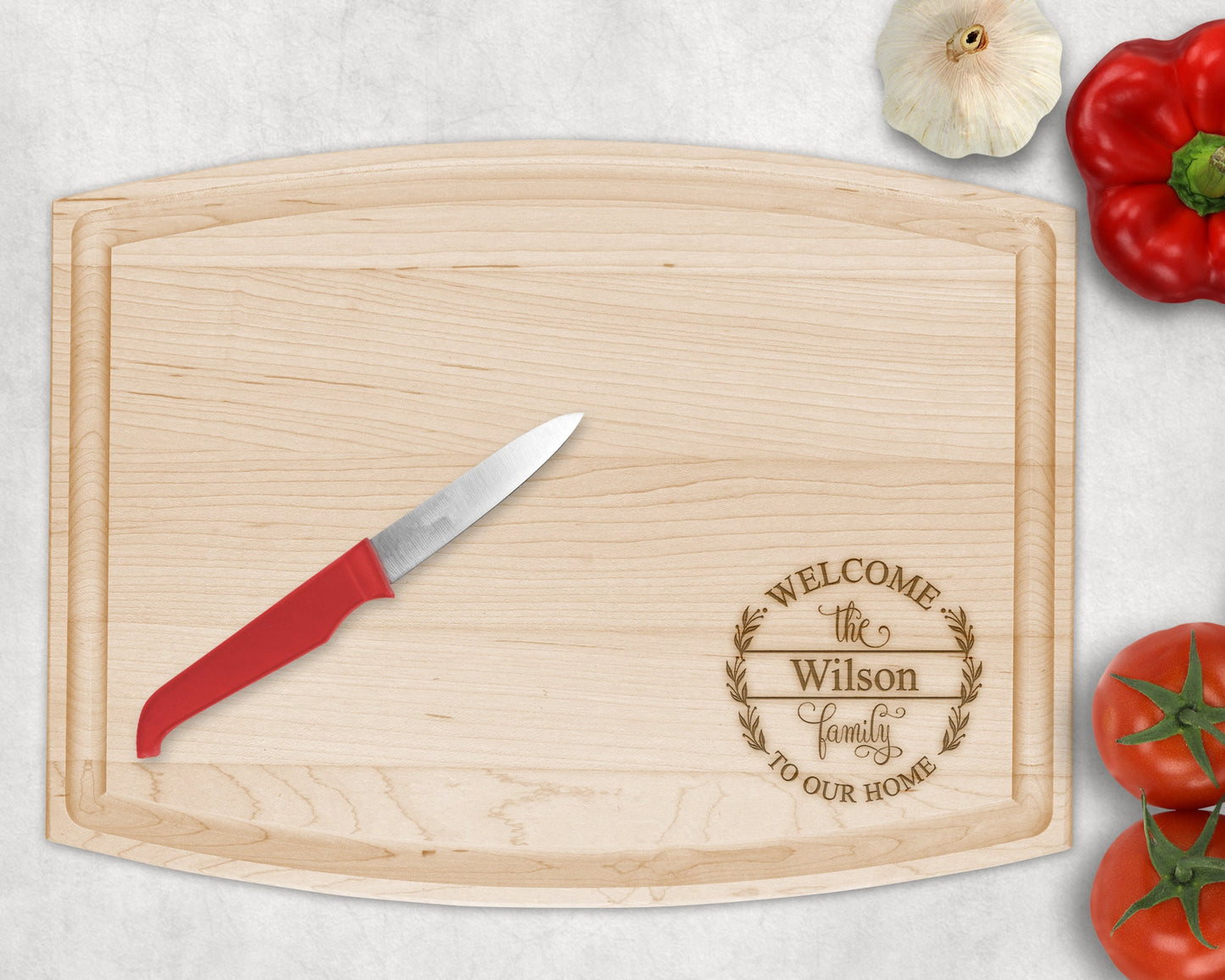 Custom Maple Cutting Board, Welcome to our home, Housewarming Gift, Christmas Gift