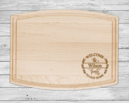 Custom Maple Cutting Board, Welcome to our home, Housewarming Gift, Christmas Gift