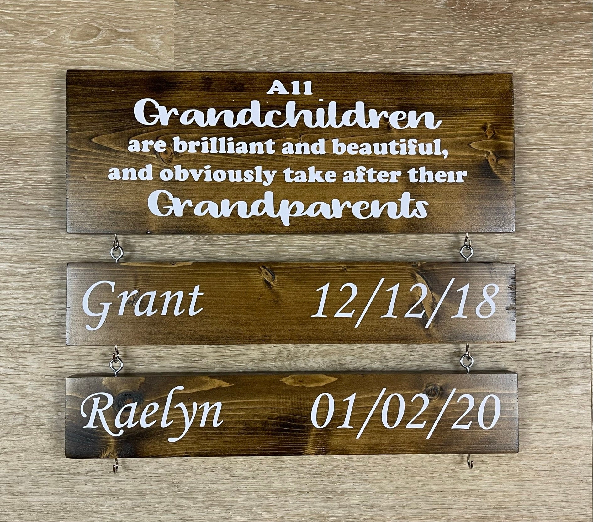 Wooden Sign for Grandparents, Personalized Grandchildren Plaques, Funny and Heartwarming Quote, Mother's day Gift