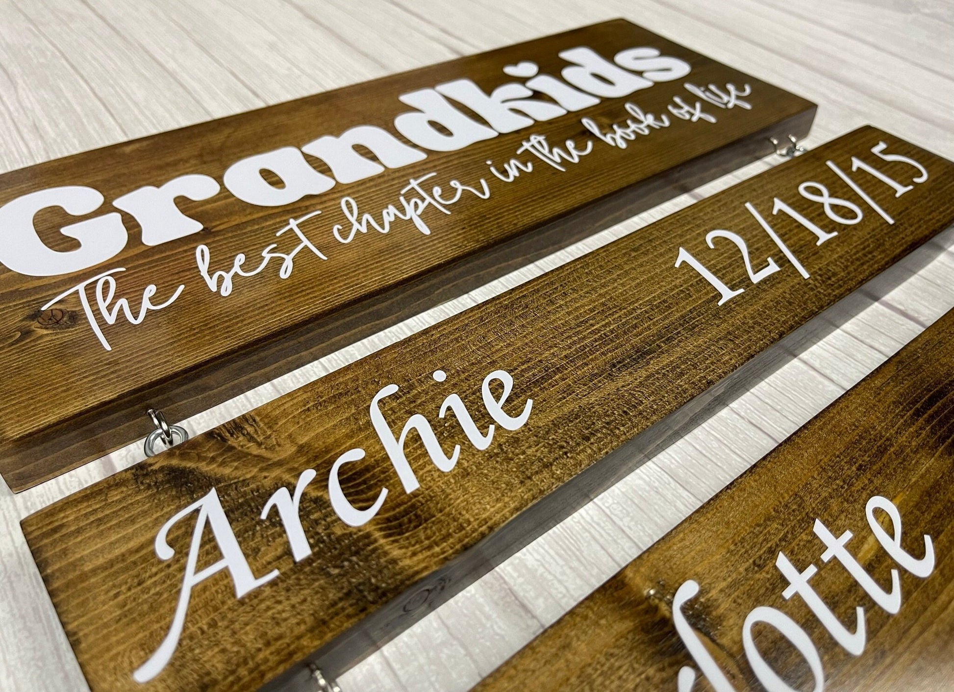 Custom Grandparent Sign with Grandkids Names & Birthdates, Personalized Sign, Gift for Grandma